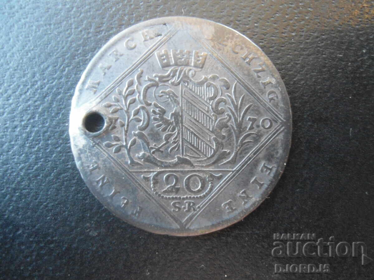 Παλαιό ασημένιο νόμισμα, 1770 Παλαιό ασημένιο νόμισμα, 1770