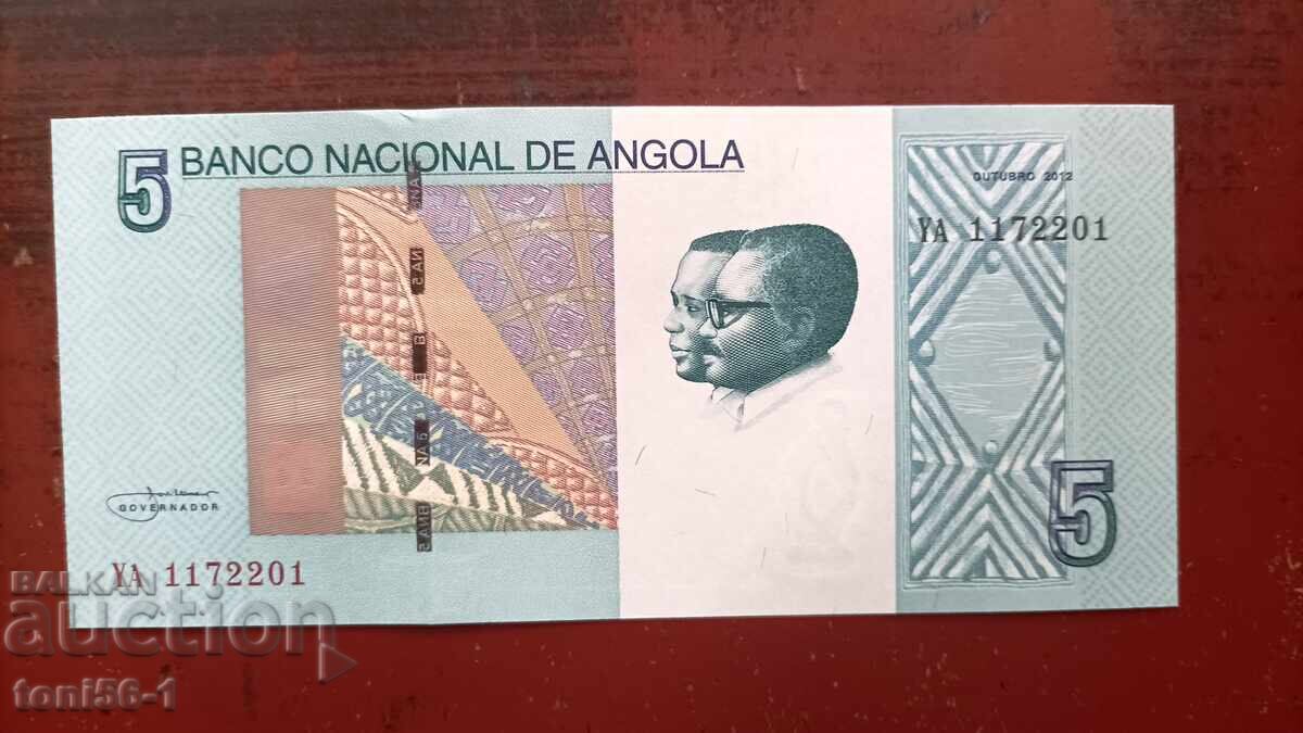 Angola 5 kwanza 2012 UNC Angola 5 kwanza 2012 UNC