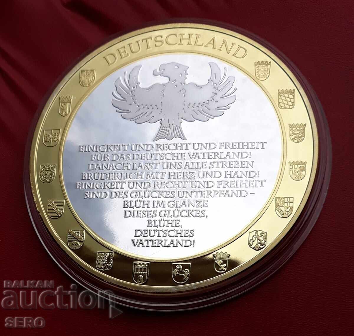 Auction  Medal-Germany-GDR-large medal "United Germany"