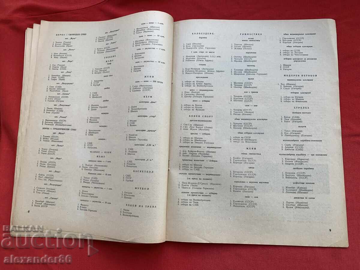 Livrarea „Fizkultura i sport” Revistă Numărul 10 1952 RPB