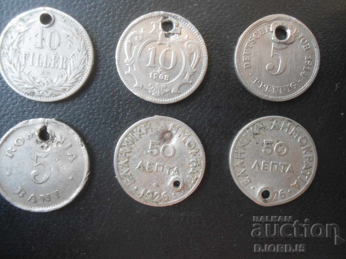 Licitație Monede vechi pentru bijuterii, 12 bucăți Licitație Monede vechi pentru bijuterii, 12 bucăți