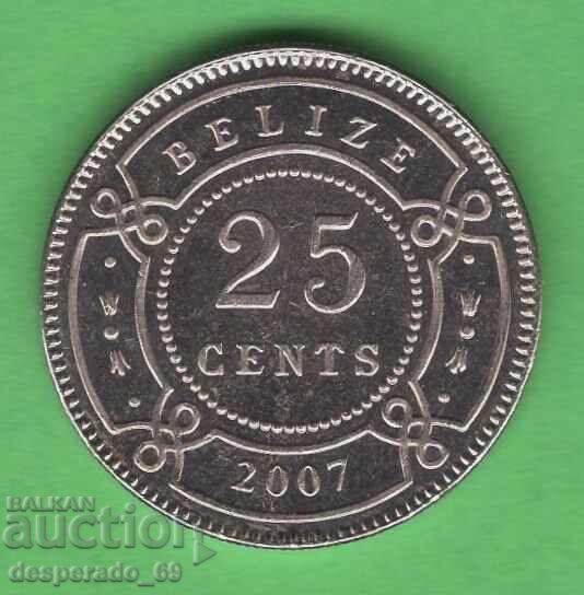 (¯`'•.¸ 25 cenți 2007 BELIZE UNC- ¸.•'´¯) (¯`'•.¸ 25 cenți 2007 BELIZE UNC- ¸.•'´¯)