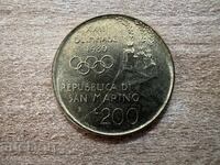 Σαν Μαρίνο - 200 λίρες (1980) - XXII Θερινοί Ολυμπιακοί Αγώνες