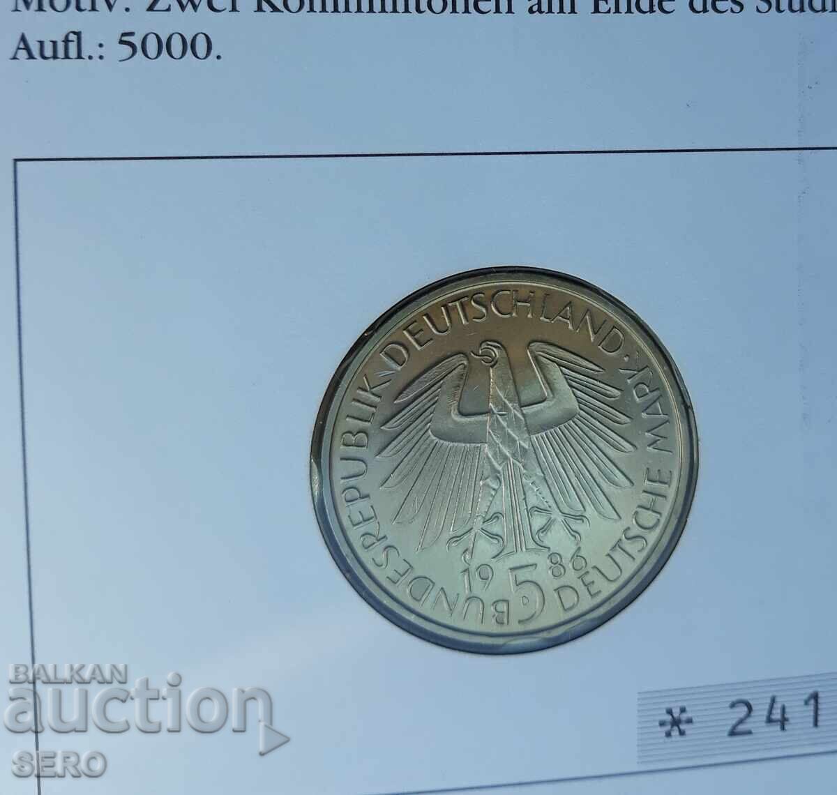 Delivery of Germany-5 marks 1986-Heidelberg and postage stamp in a beautiful envelope