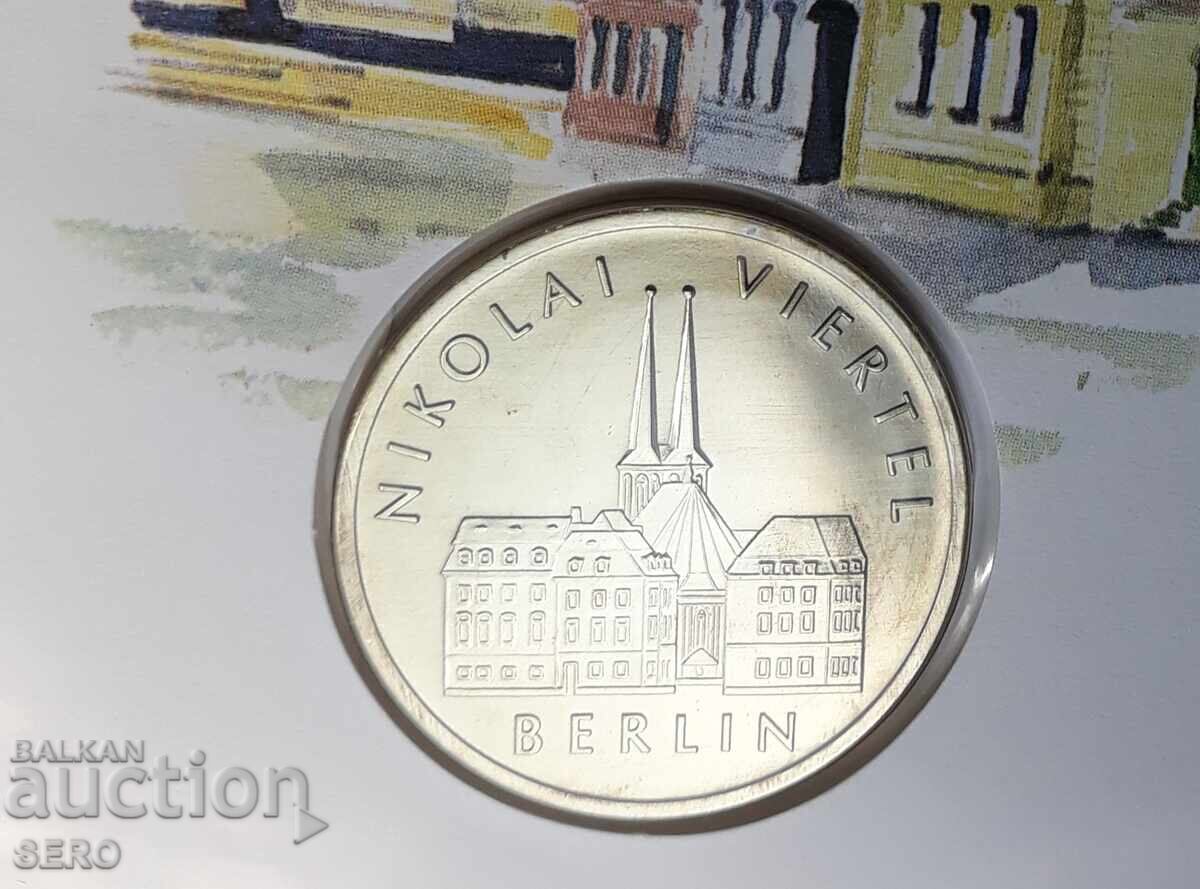 Germania-RDG-5 mărci 1987 și timbre poștale într-un plic frumos cu preț € 6.00 | 11.74 BGN