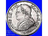10 soldi 1868 Vatican Pius VI anno XXIV αργυρό