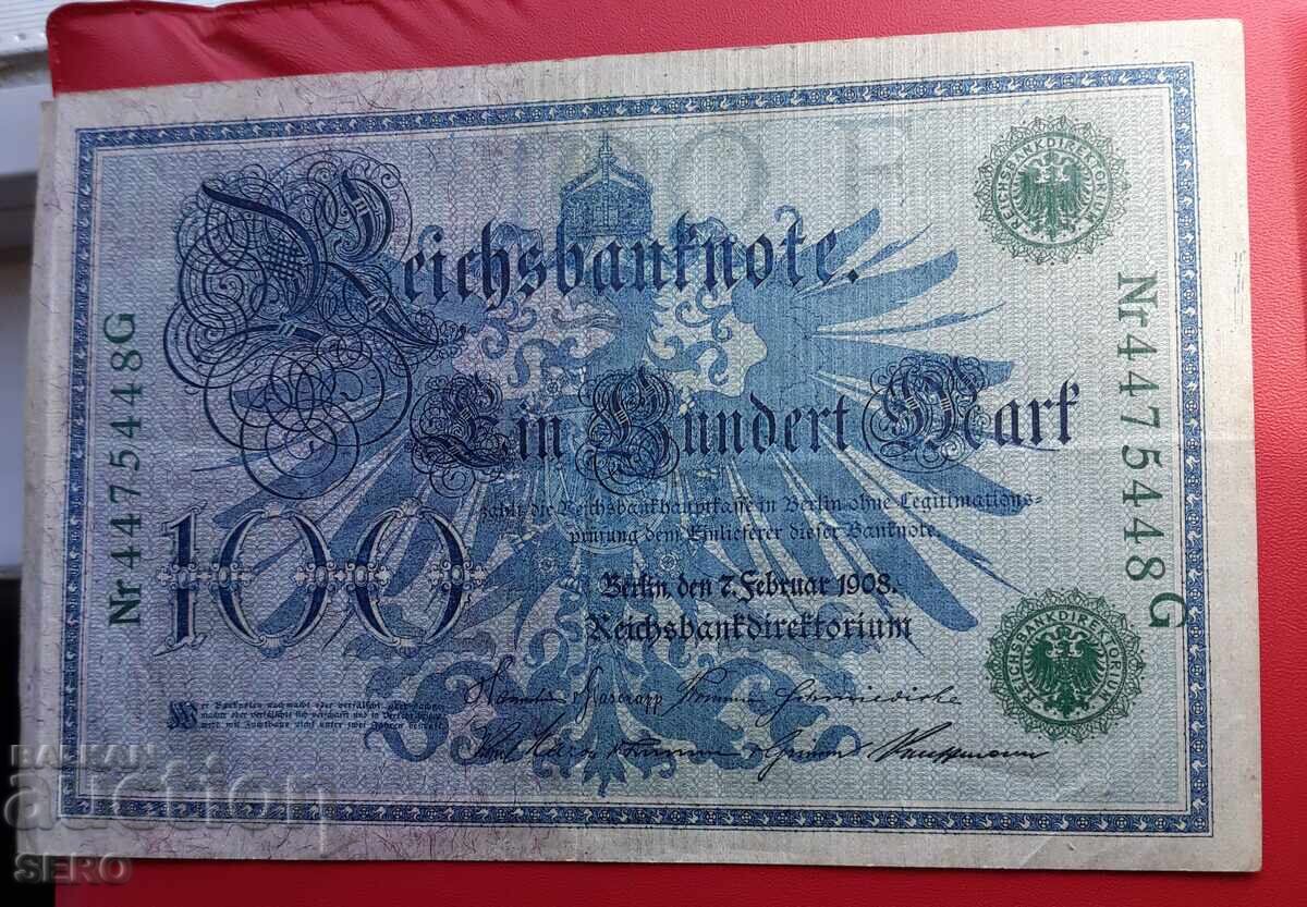 Banknote-Germany-100 marks 1908