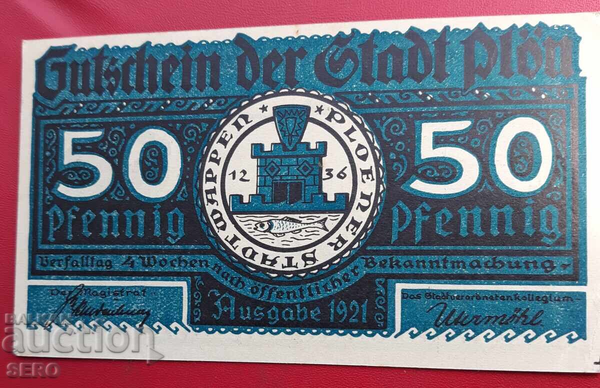 Banknote - Germany - Schleswig-Holstein - Plön - 50 Pfennig 1921 with price € 1.01 | 1.98 BGN