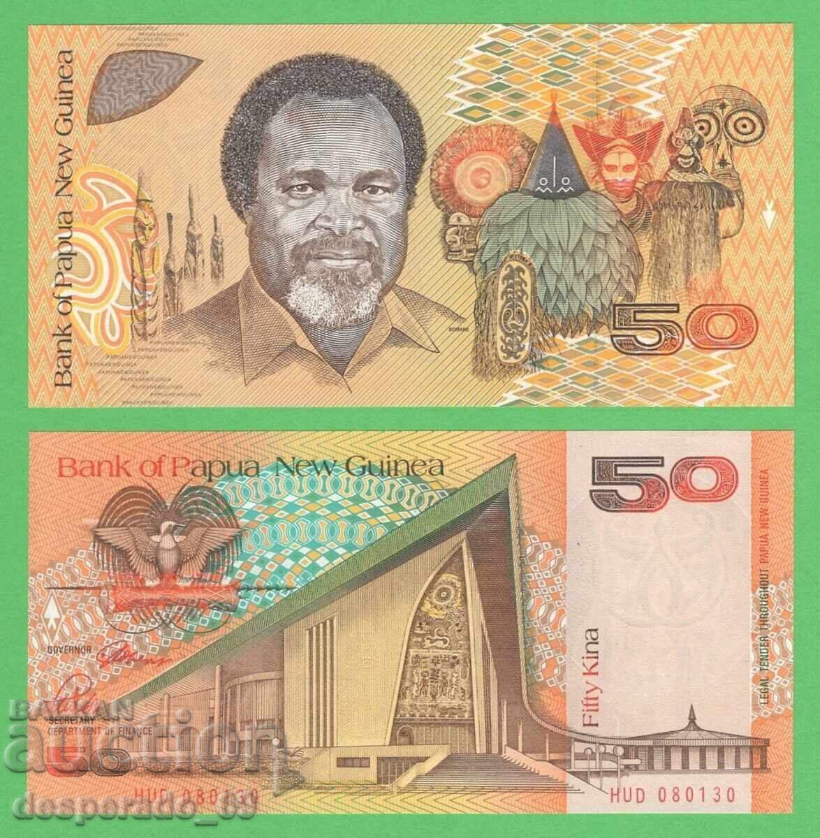 (¯`'•.¸ PAPUA NOUA GUINEE 50 kina 1989 UNC ¸.•'´¯)