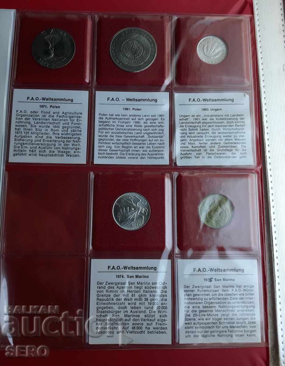 F.A.O. - lot of 5 coins