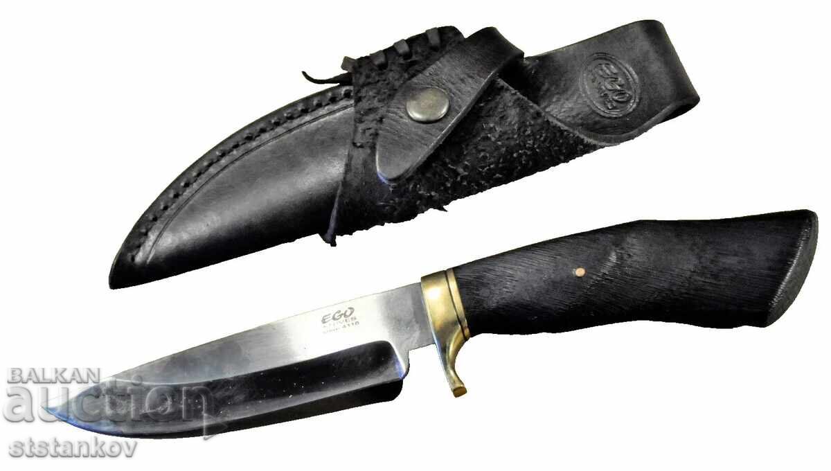 Cuțit de vânătoare Ego Knives cu mâner din stejar negru