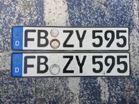 Set of German license plates