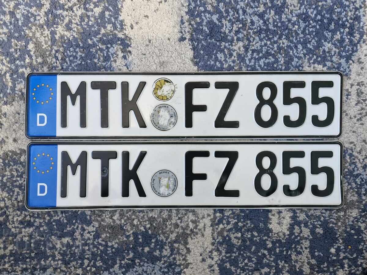 Set numere de înmatriculare germane Set numere de înmatriculare germane