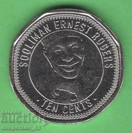 (¯`'•.¸ 10 cents 2022 SIERRA LEONE UNC ¸.•'´¯) with price € 2.70 | 5.28 BGN