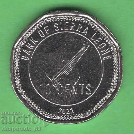 (¯`'•.¸ 10 cents 2022 SIERRA LEONE UNC ¸.•'´¯)