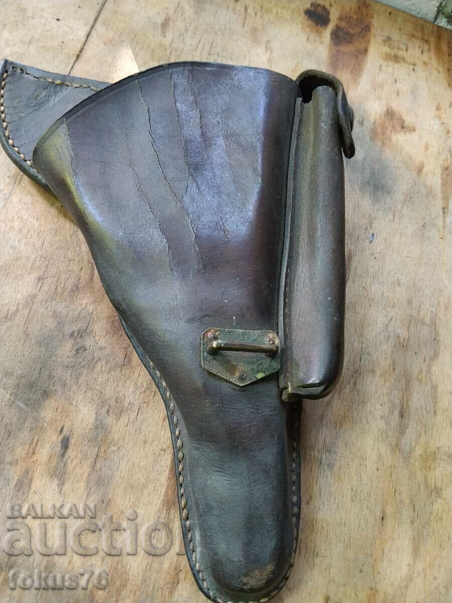 Toc vechi din piele pentru pistol regal Luger - 6