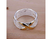 Inel de damă elegant design Tiffany placat cu argint