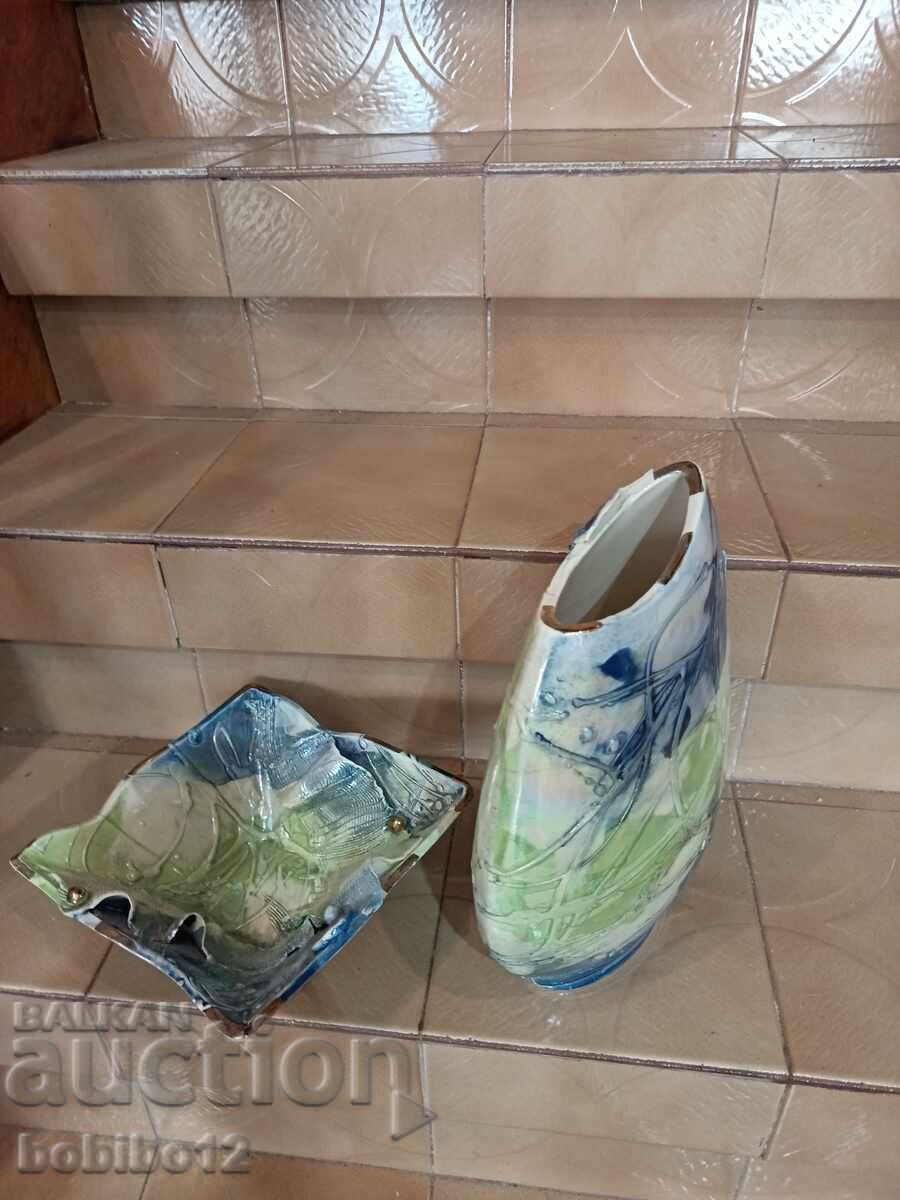 Livrarea Set ceramică - vază și fructieră