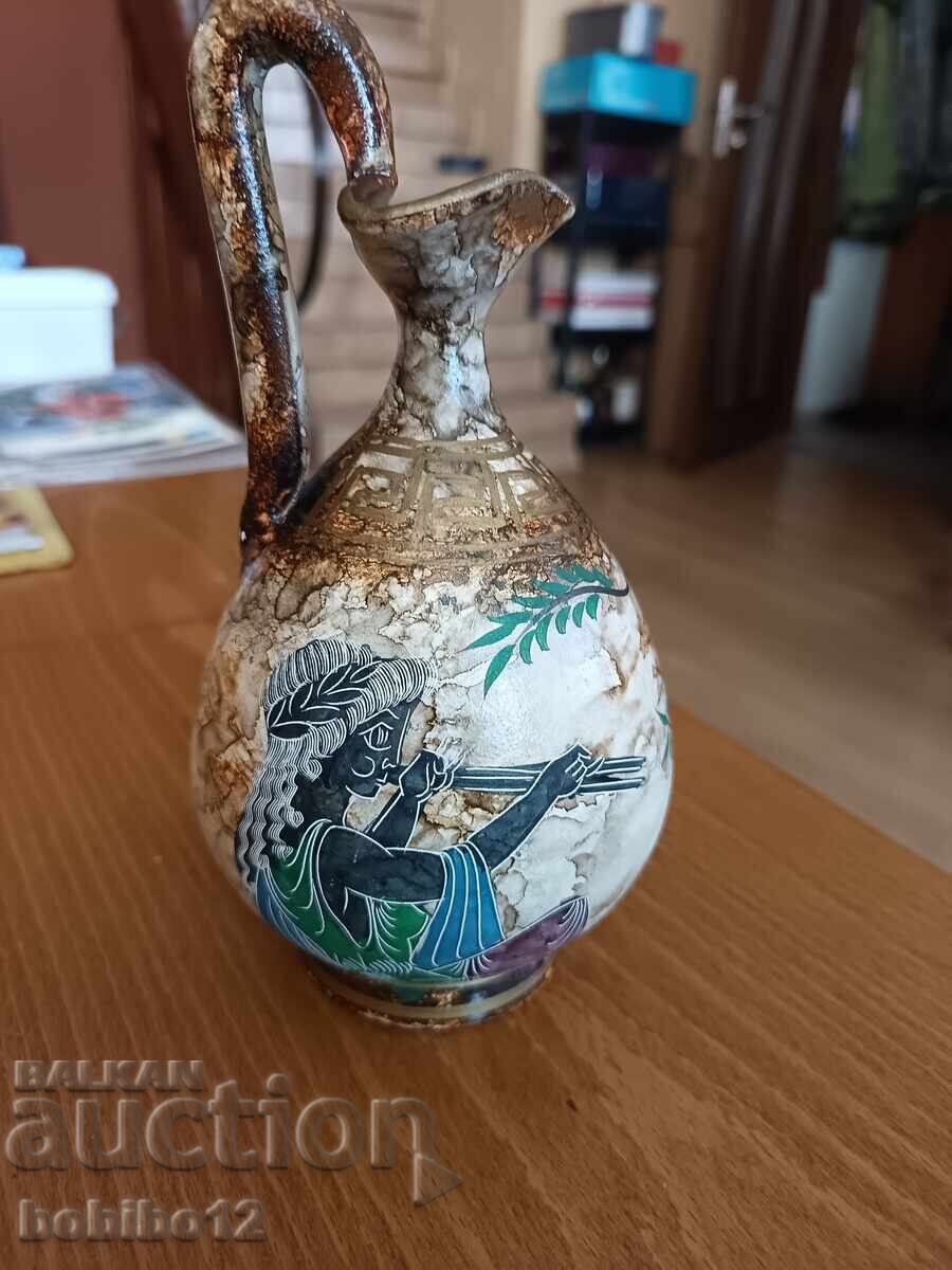 Παράδοση Αρχαιοελληνικό βάζο-στάμνα, πολύχρωμο, χειροποίητο