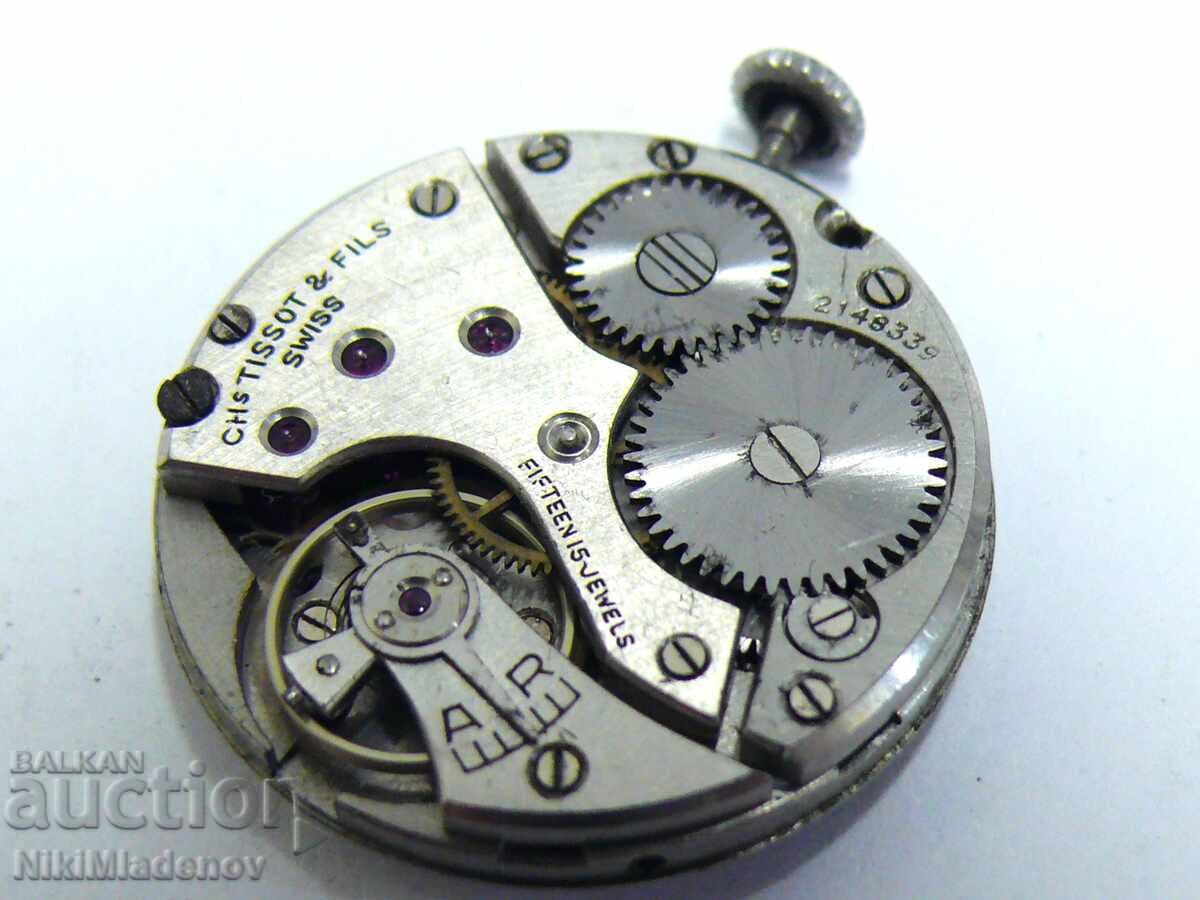 Mecanism TISSOT & FILS, funcțional, 15 rubine - 6