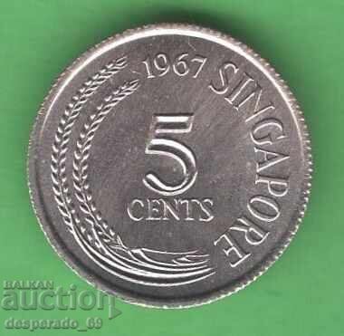 (¯`'•.¸ 5 σεντ 1967 ΣΙΓΚΑΠΟΥΡΗ UNC ¸.•'´¯) (¯`'•.¸ 5 σεντ 1967 ΣΙΓΚΑΠΟΥΡΗ UNC ¸.•'´¯)