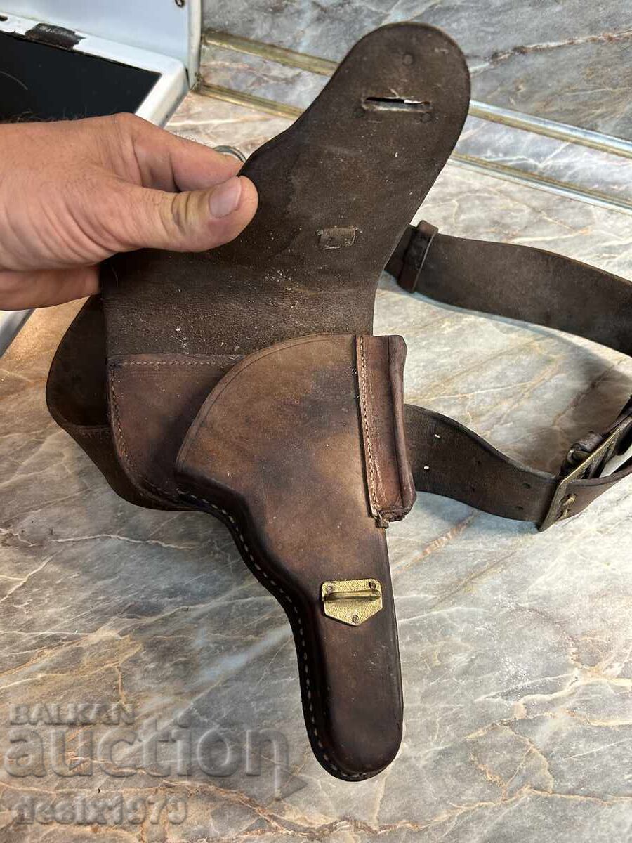 Licitație Toc de comandant cu centură pentru Luger sau Walther