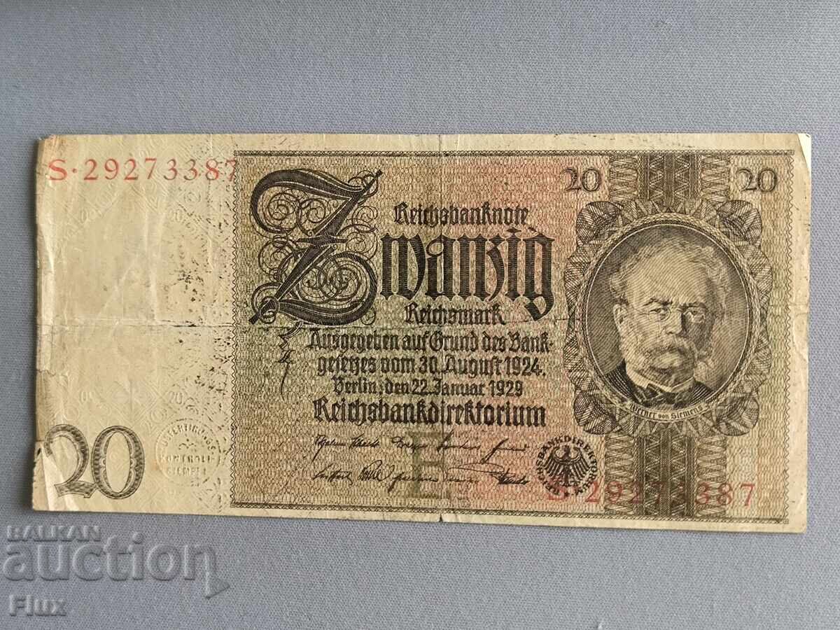 Bancnota Reich - Germania - 20 de mărci | 1929