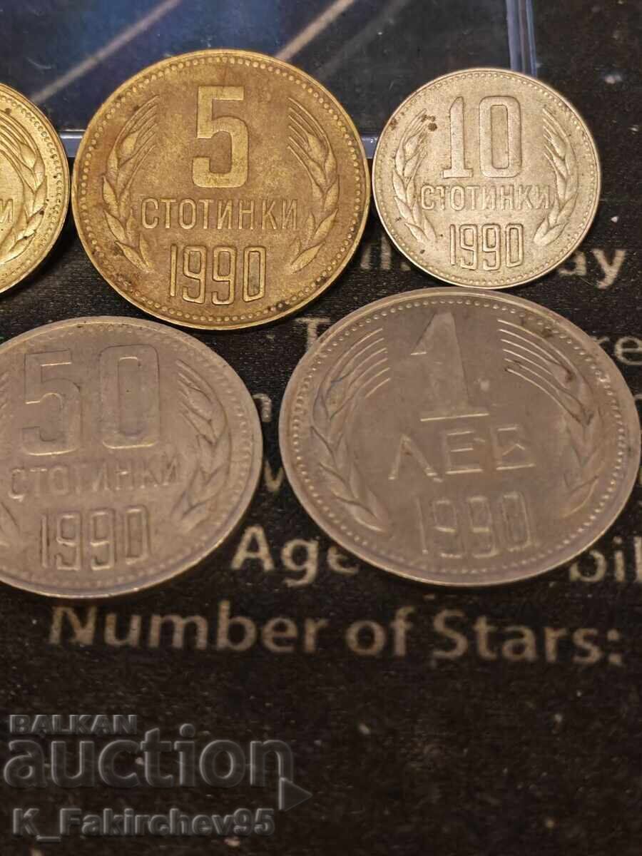 Licitație Lot monede 1990 Licitație Lot monede 1990