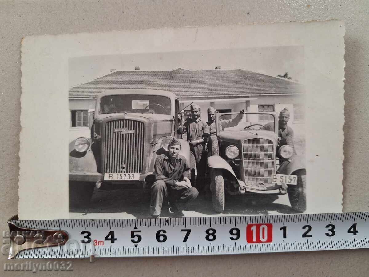 Доставка на Стара военна снимка военни камион кола Царство България WW2