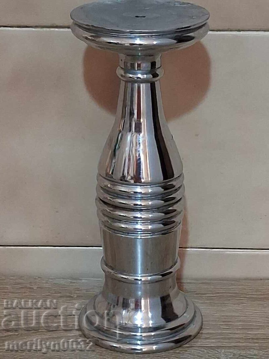 Old metal vase chrome-nickel souvenir - 6 Old metal vase chrome-nickel souvenir - 6