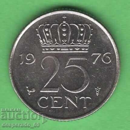 (¯`'•.¸ 25 cenți 1976 OLANDA ¸.•'´¯)
