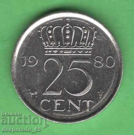 (¯`'•.¸ 25 цента 1980 НИДЕРЛАНДИЯ ¸.•'´¯) (¯`'•.¸ 25 цента 1980 НИДЕРЛАНДИЯ ¸.•'´¯)