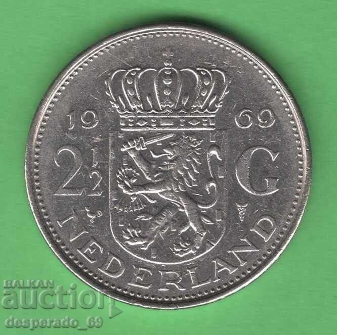 (¯`'•.¸ 2,5 guldeni 1969 OLANDA ¸.•'´¯) (¯`'•.¸ 2,5 guldeni 1969 OLANDA ¸.•'´¯)