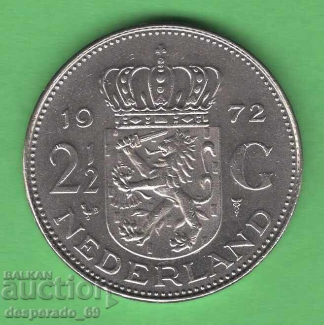 (¯`'•.¸ 2,5 guldeni 1972 OLANDA ¸.•'´¯)
