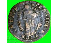 Quattrino 1624 Vatican "The Immaculate" George XV Rome - rar