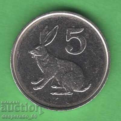 (¯`'•.¸ 5 cenți 1995 ZIMBABWE aUNC ¸.•'´¯) (¯`'•.¸ 5 cenți 1995 ZIMBABWE aUNC ¸.•'´¯)