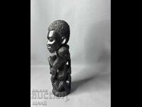 Statuetă africană veche lucrată manual din abanos 27 cm