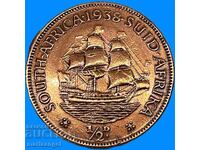 1/2 penny 1938 Africa de Sud George VI aliaj special