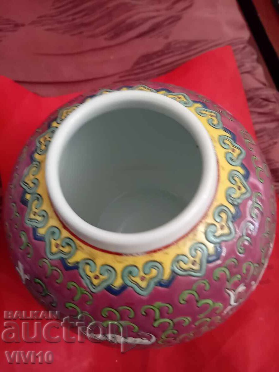Licitație Vintage, China, vază, porțelan, 15cm Licitație Vintage, China, vază, porțelan, 15cm