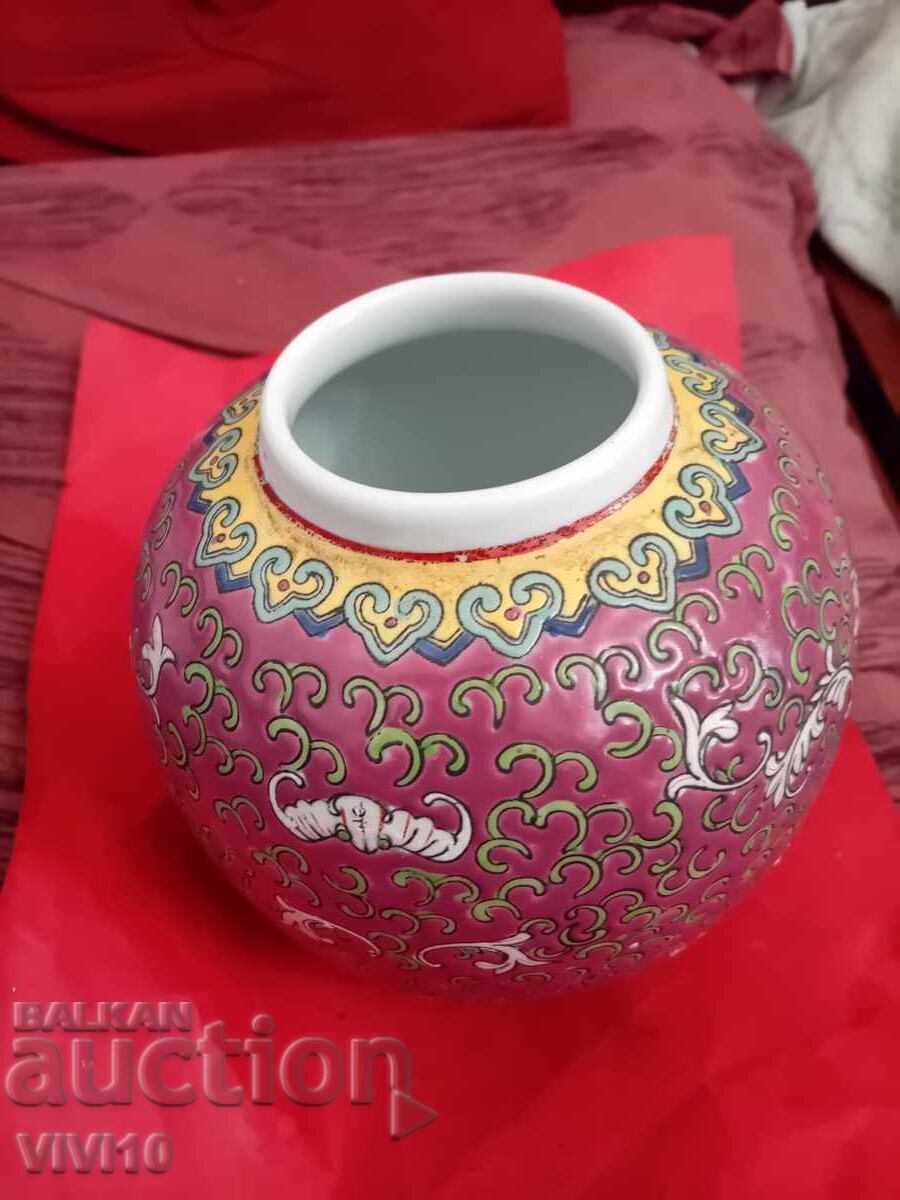 Vintage, China, vază, porțelan, 15cm Vintage, China, vază, porțelan, 15cm