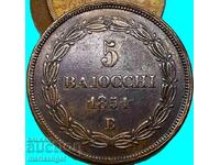 5 baiocchi 1851 Vatican 40mm 40,95g Pius IX bronz