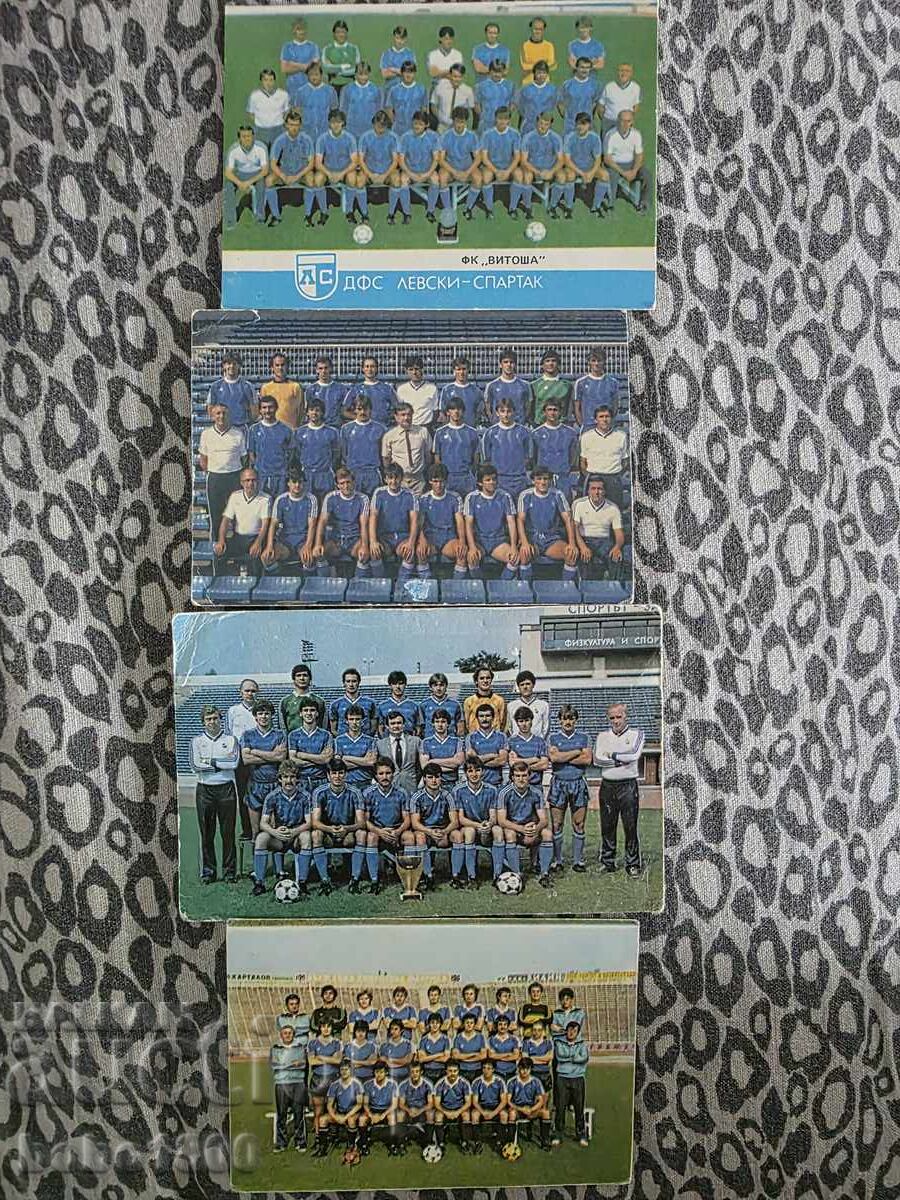 Lot calendare Levski, 4 bucăți