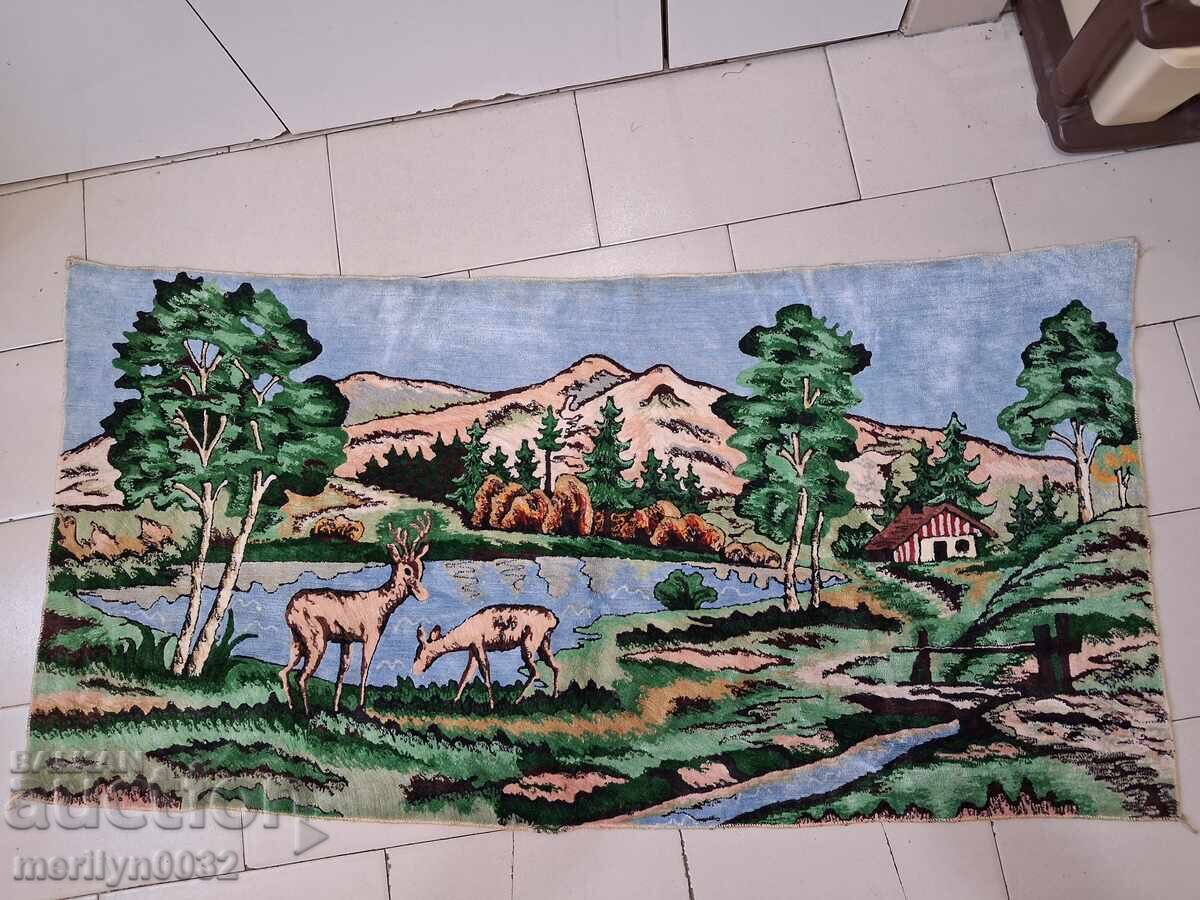 Covor vechi de perete de pluș, covor, panou, poză covor
