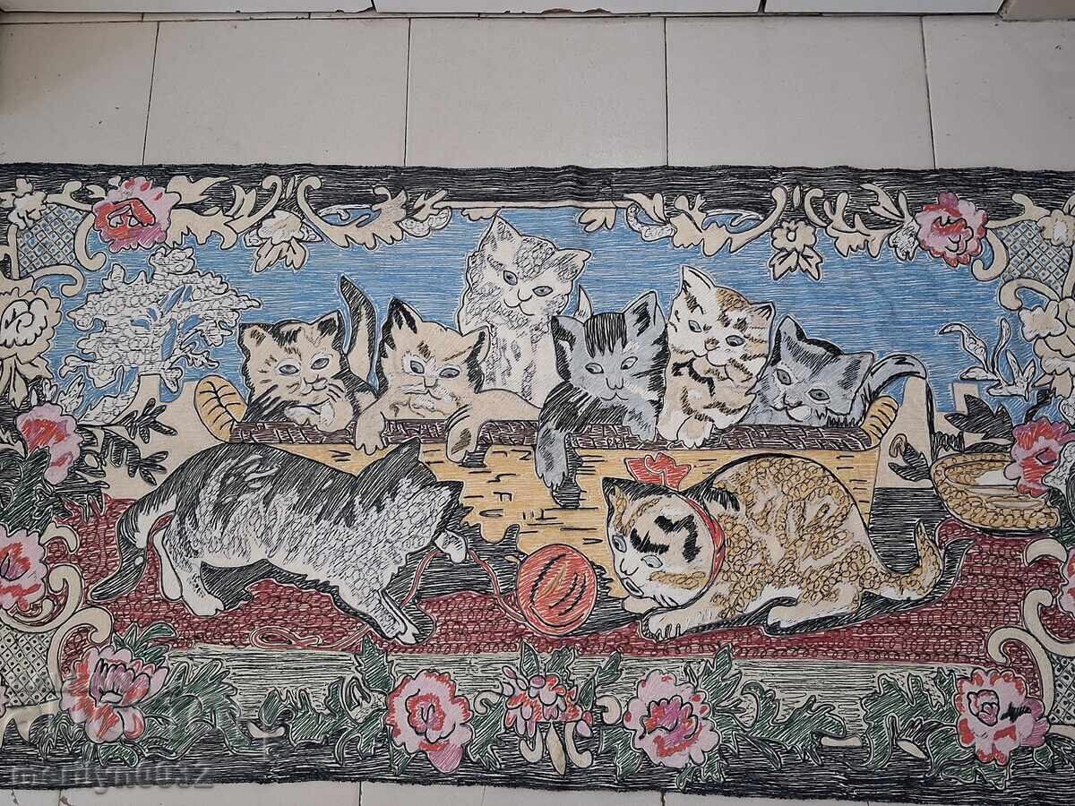 Covor vechi de perete de pluș, covor, panou, poză covor - 6