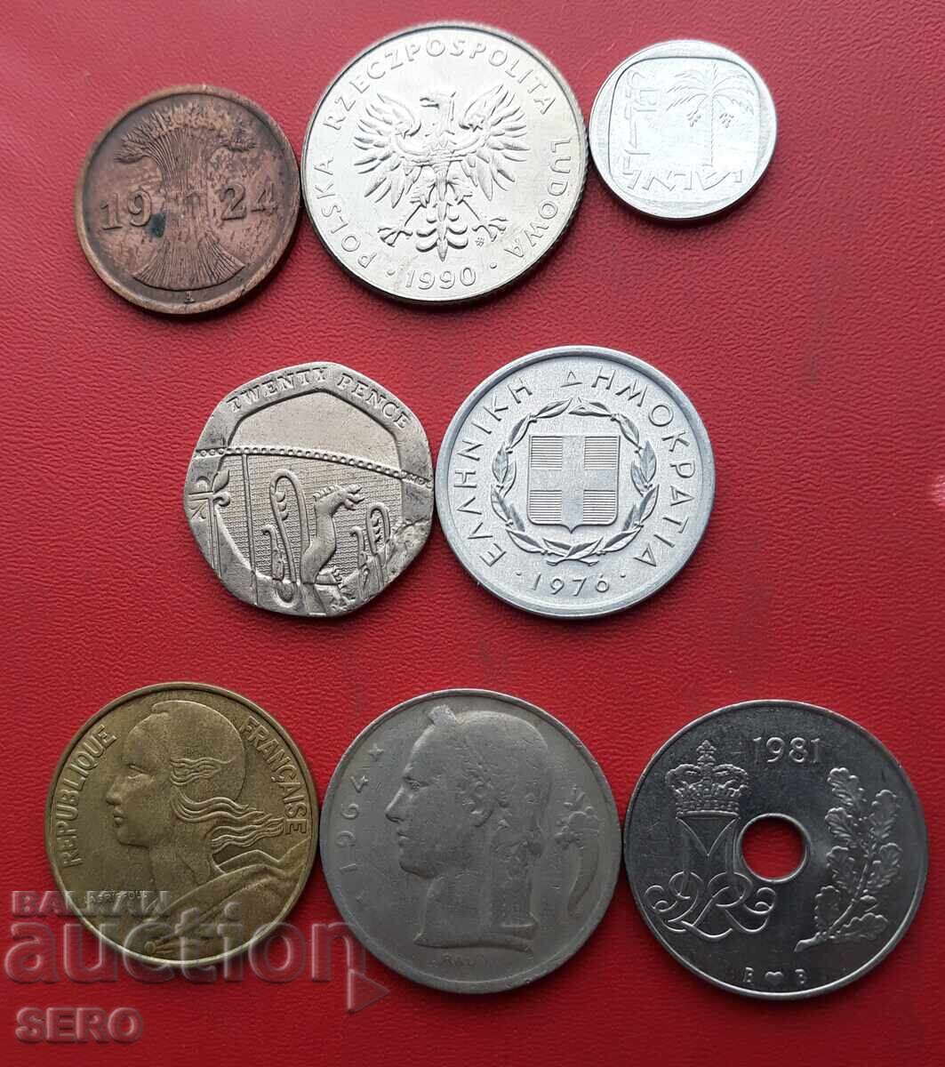 Μικτή παρτίδα 8 νομισμάτων με τιμή € 0.51 | 1.00 BGN
