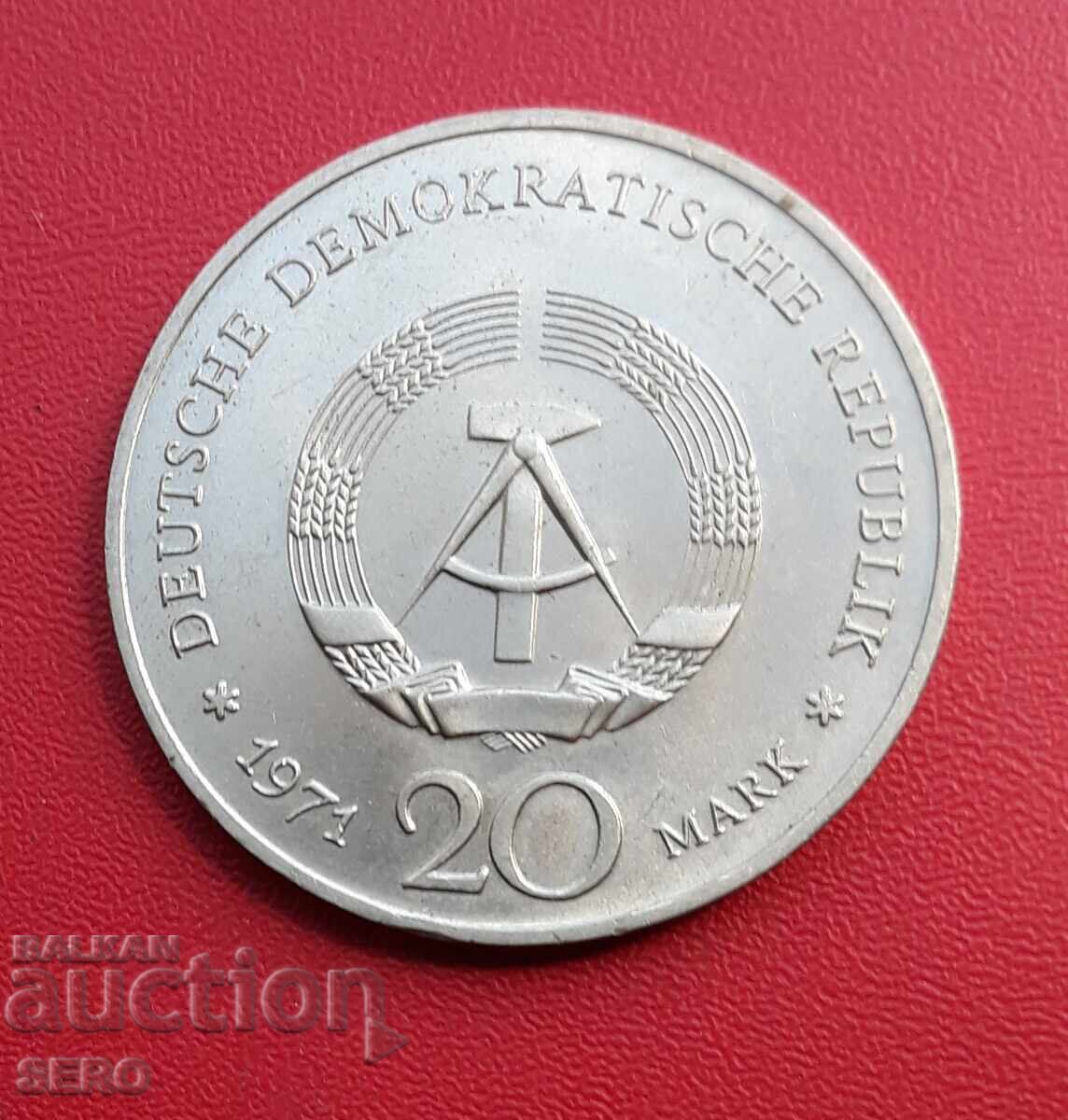 Германия-ГДР-20 марки 1971-Хайнрих Ман