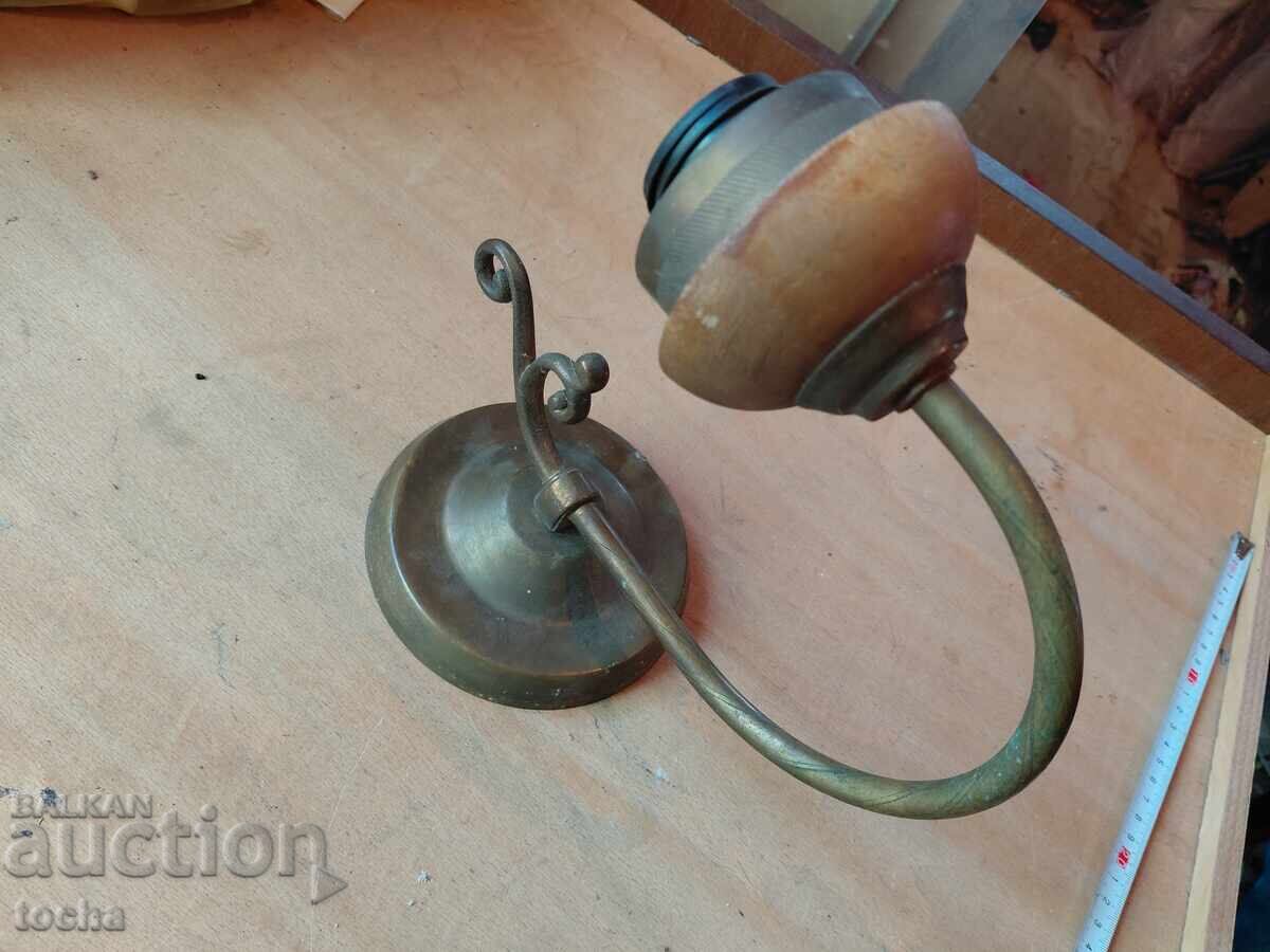 Lampă veche din secolul al XIX-lea, alamă/bronz - 5