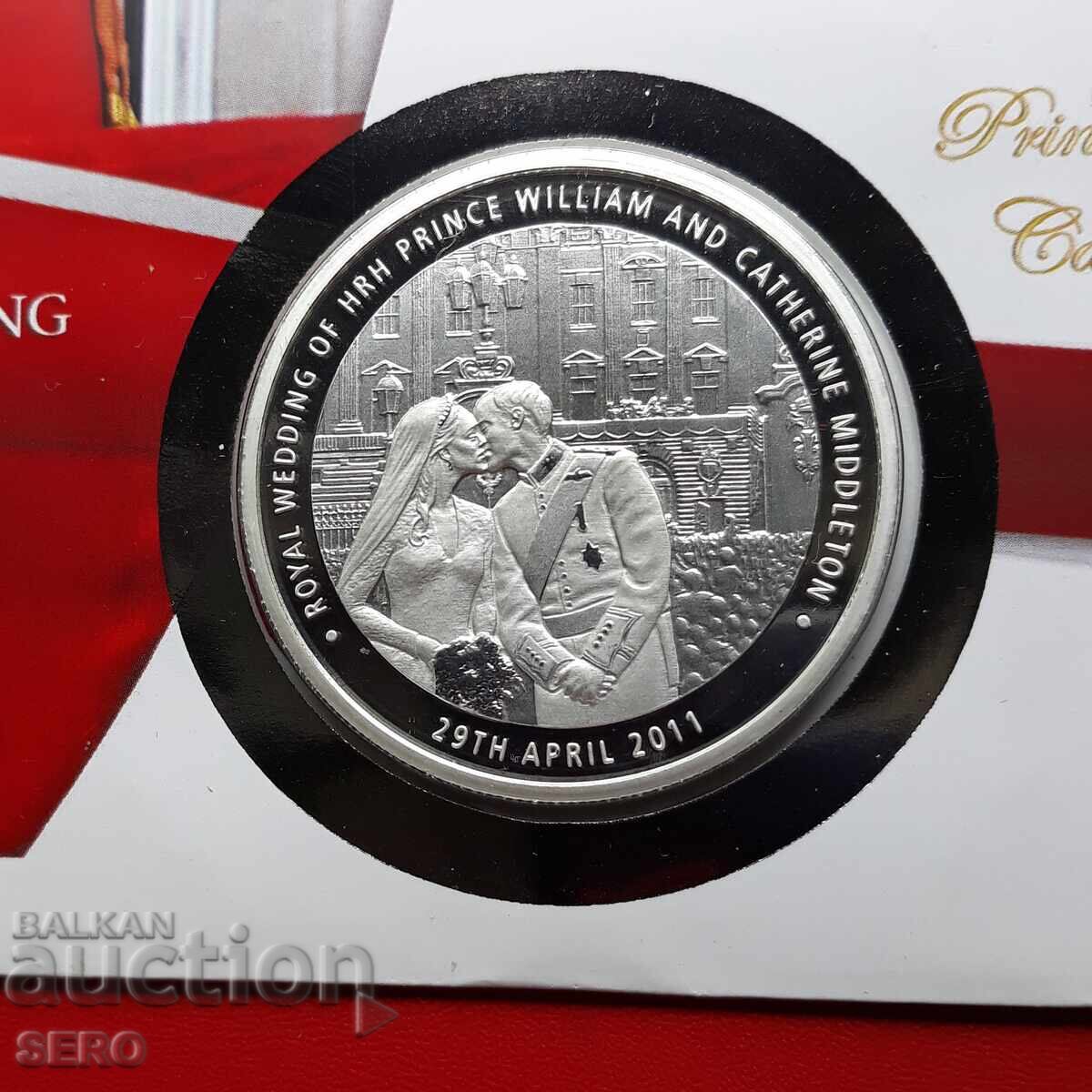 UK - "Royal Wedding" medal and postage stamp in a commemorative envelope with price € 8.01 | 15.67 BGN