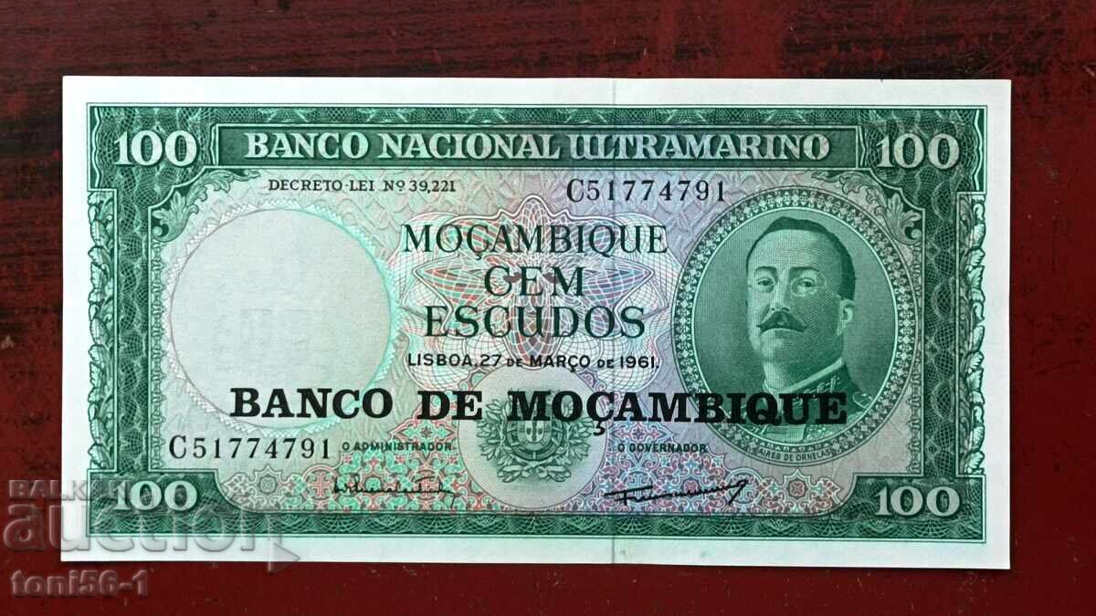 Mozambic - 100 escudos portughezi 1961 UNC Mozambic - 100 escudos portughezi 1961 UNC