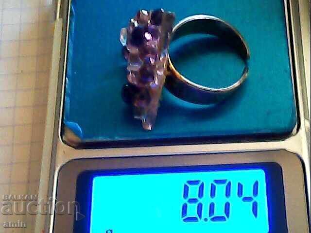 Silver Preston very rare with quartz and amethyst - 6